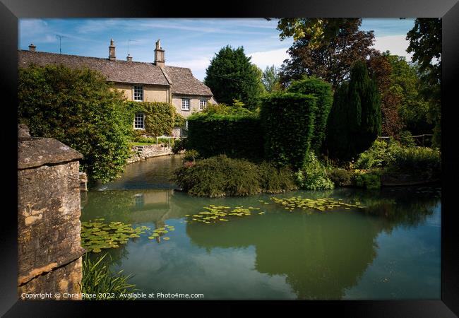 Idyllic Cotswolds homes in Burford Framed Print by Chris Rose