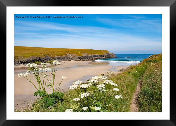 Cornish beach Framed Mounted Print by Kevin Britland