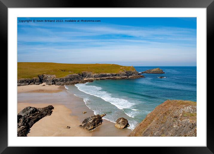Cornish beach Framed Mounted Print by Kevin Britland
