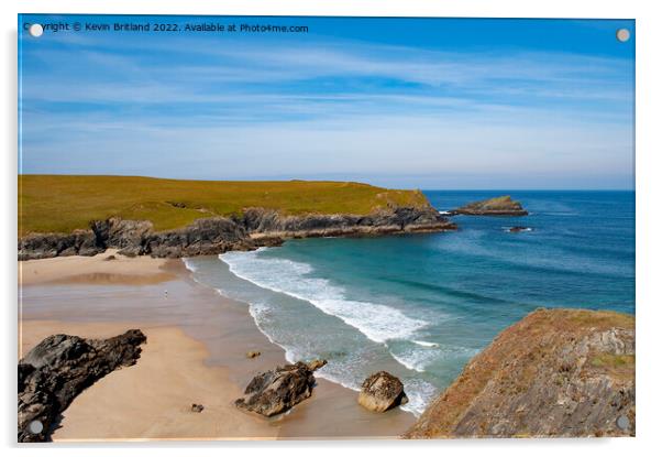Cornish beach Acrylic by Kevin Britland