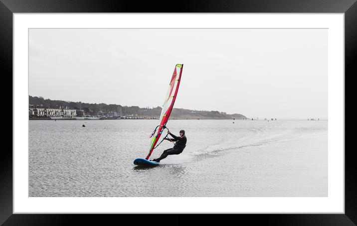 Surfing on the Marine Lake at West Kirby Framed Mounted Print by Jason Wells
