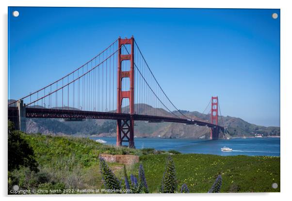 Golden Gate Bridge Acrylic by Chris North