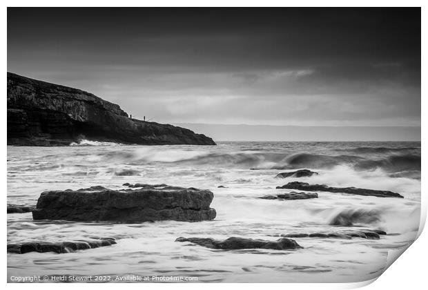 Dunraven Bay, Southerndown Print by Heidi Stewart