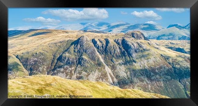 The Langdale Pikes from Crinkle Crags Framed Print by Keith Douglas