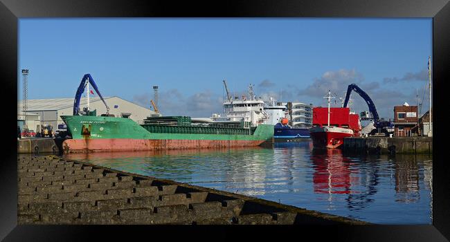 Shipping at Port of Ayr Framed Print by Allan Durward Photography