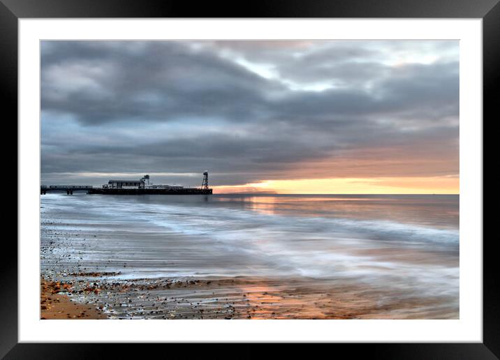 Moody Morning at Bournemouth Pier Framed Mounted Print by paul cobb