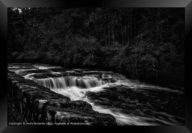 Waterfalls at New Lanark Framed Print by Andy Brownlie