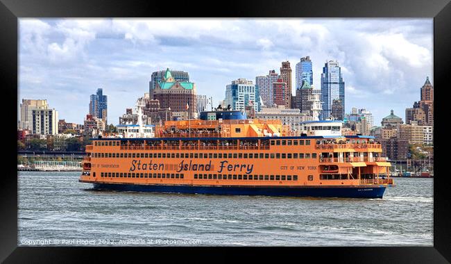 Staten Island Ferry Framed Print by Paul Hopes