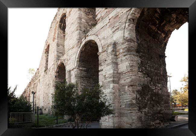 Arches of the Roman Aqueduct, Istanbul Framed Print by Gordon Dixon