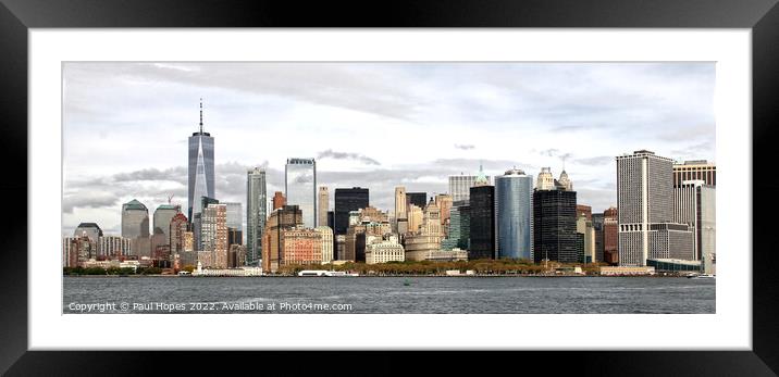 Manhattan Skyline Framed Mounted Print by Paul Hopes