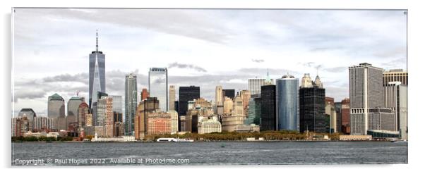 Manhattan Skyline Acrylic by Paul Hopes