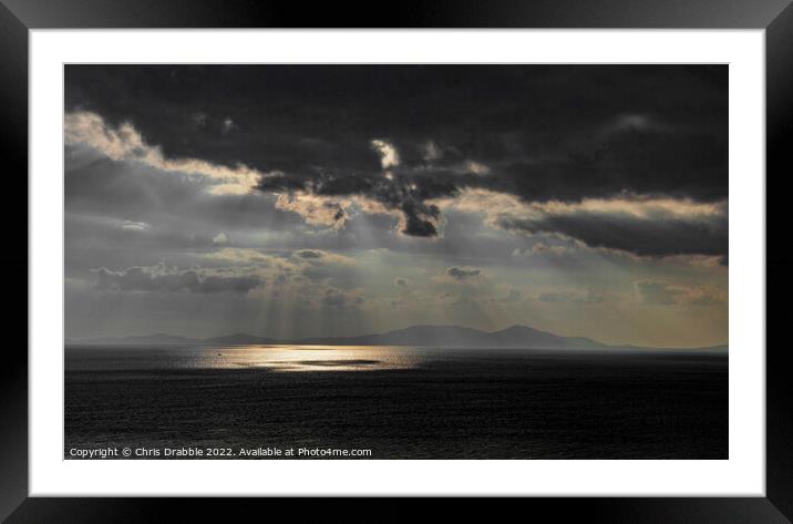 Looking West to Uist from Neist Point Framed Mounted Print by Chris Drabble