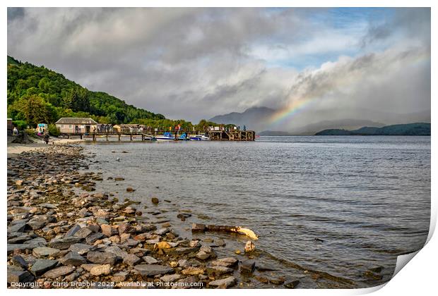 Luss, on the west bank of Loch Lomond Print by Chris Drabble