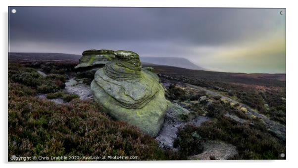 Mad Woman Stone, Kinder Scout Acrylic by Chris Drabble