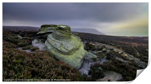 Mad Woman Stone, Kinder Scout Print by Chris Drabble