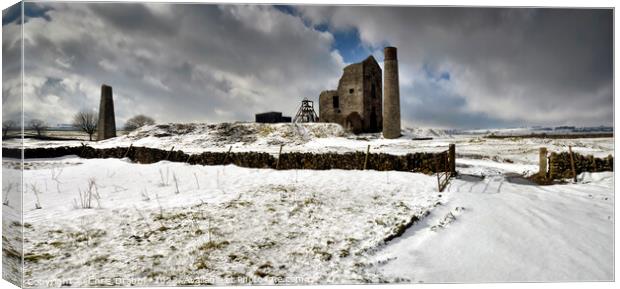Magpie Mine in Winter Canvas Print by Chris Drabble