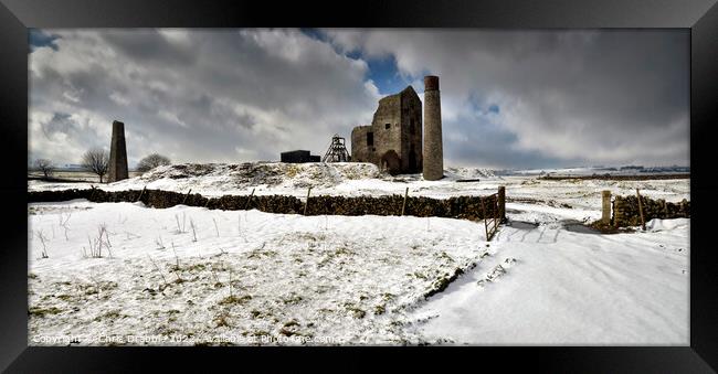 Magpie Mine in Winter Framed Print by Chris Drabble