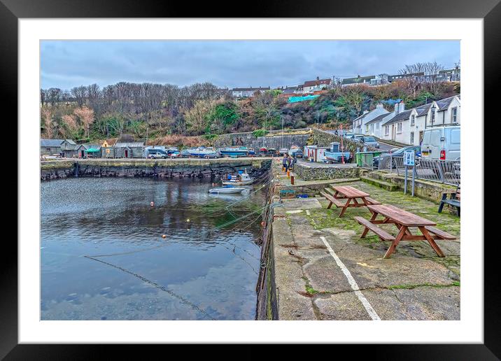 Dunure Harbour View Framed Mounted Print by Valerie Paterson