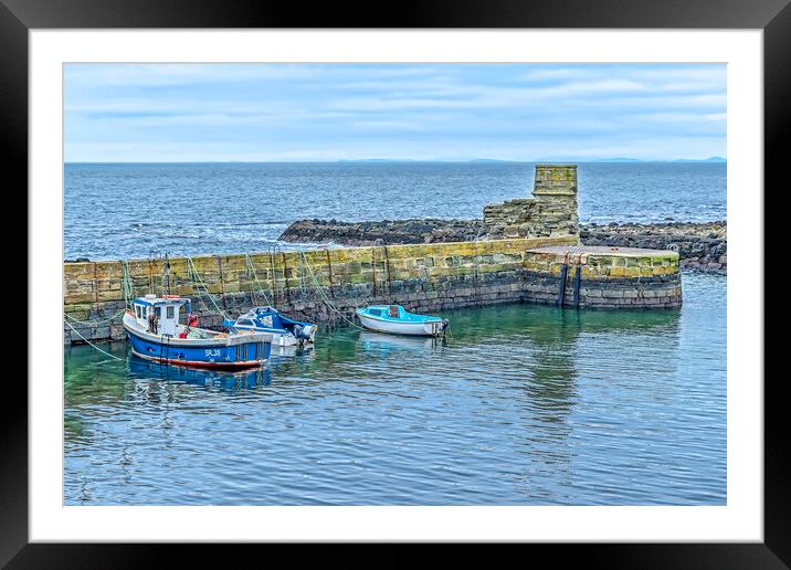 Dunure Harbour  Framed Mounted Print by Valerie Paterson