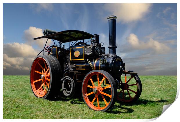 Vintage Steam Tractor Print by Dave Urwin