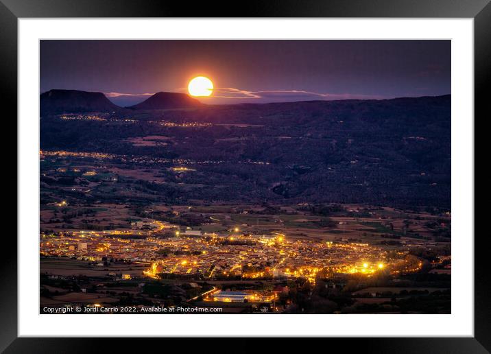 Exit of a supermoon in El Cabrerès-ART-1 Framed Mounted Print by Jordi Carrio