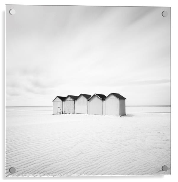 5 Beach Huts. Normandy, France Acrylic by Stefano Orazzini