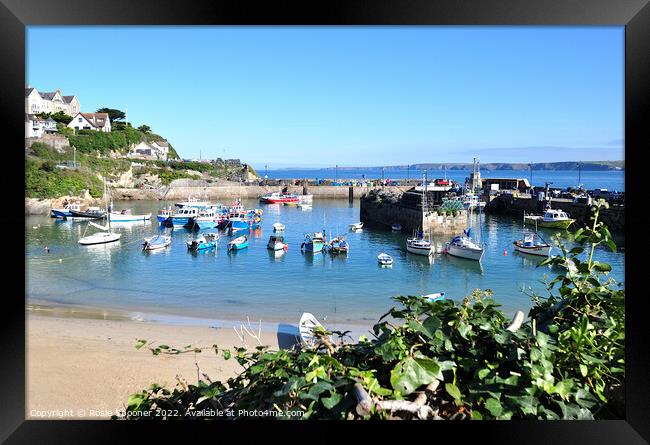 Newquay Harbour in Cornwall Framed Print by Rosie Spooner