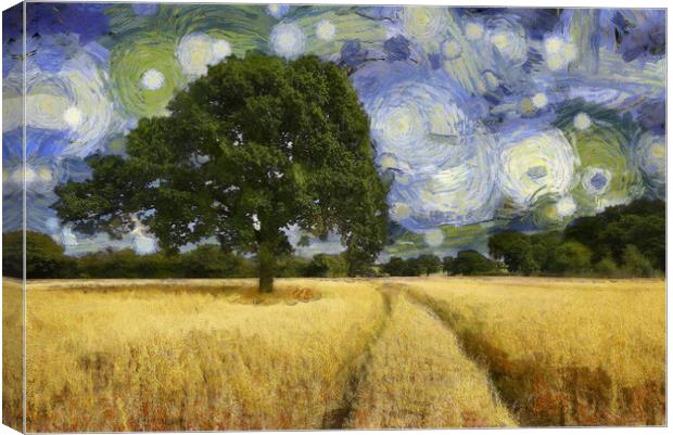 Corn Field After Van Gogh Canvas Print by Dave Urwin