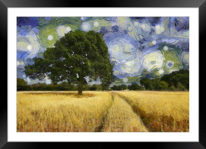 Corn Field After Van Gogh Framed Mounted Print by Dave Urwin