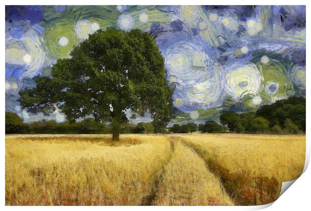 Corn Field After Van Gogh Print by Dave Urwin