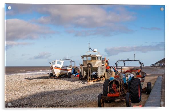 Crab fishing in Cromer, North Norfolk Coast Acrylic by Chris Yaxley