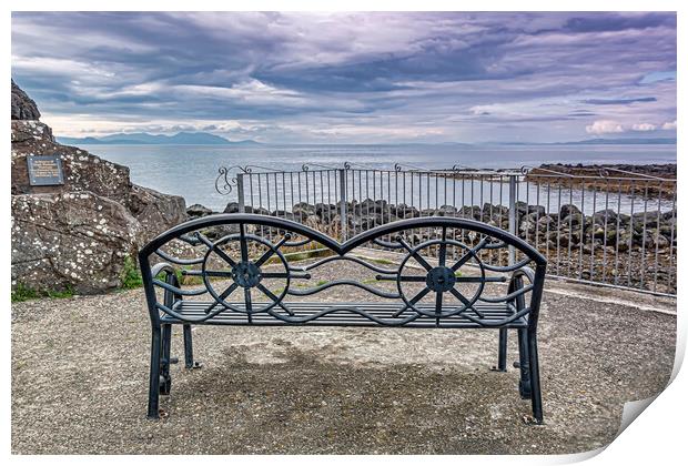 Seat With A View Print by Valerie Paterson
