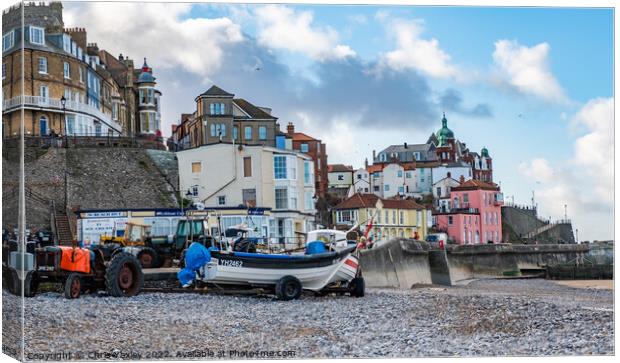 Seaside town of Cromer on the Norfolk coast Canvas Print by Chris Yaxley
