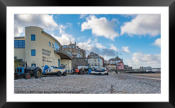 Cromer beach on the North Norfolk coast Framed Mounted Print by Chris Yaxley