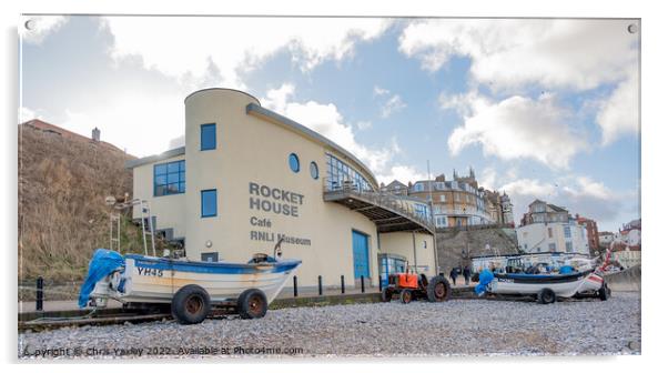 RNLI Henry Blogg Museum and Rocket House Cafe, Cromer Acrylic by Chris Yaxley
