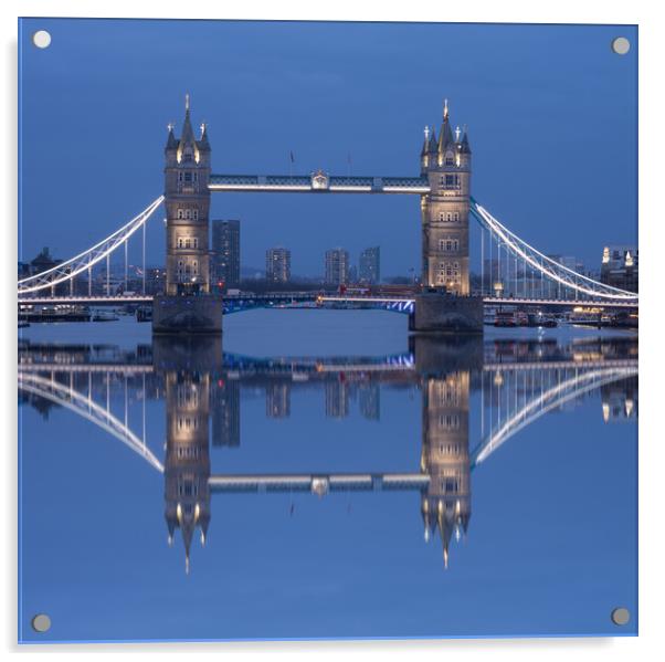 Tower Bridge in the blue hour Acrylic by Kevin Winter