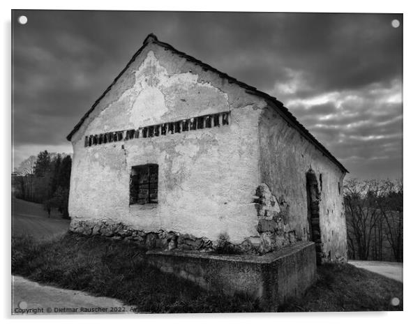 Old Farm Building in Lower Austria Acrylic by Dietmar Rauscher