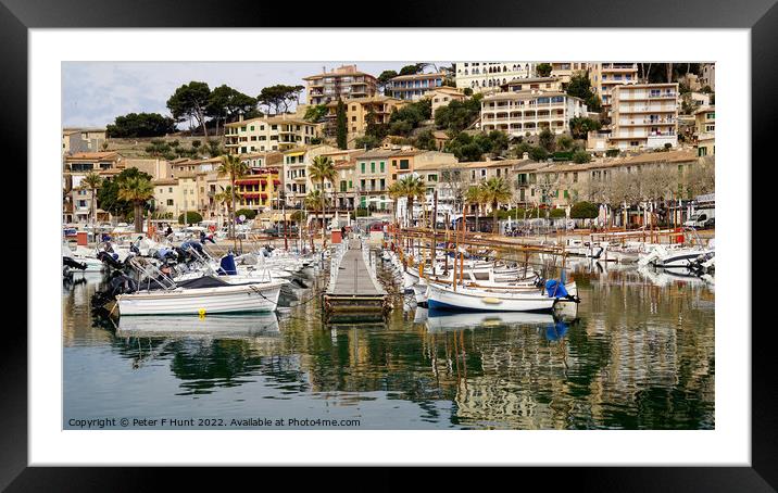 Puerto Soller Marina Mallorca Framed Mounted Print by Peter F Hunt