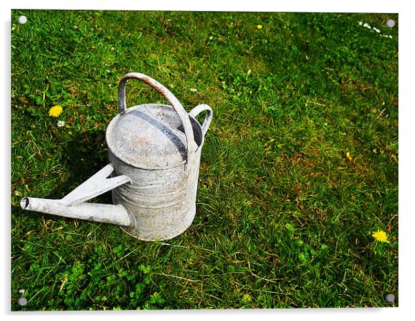 Watering can Acrylic by Kirsty Bird