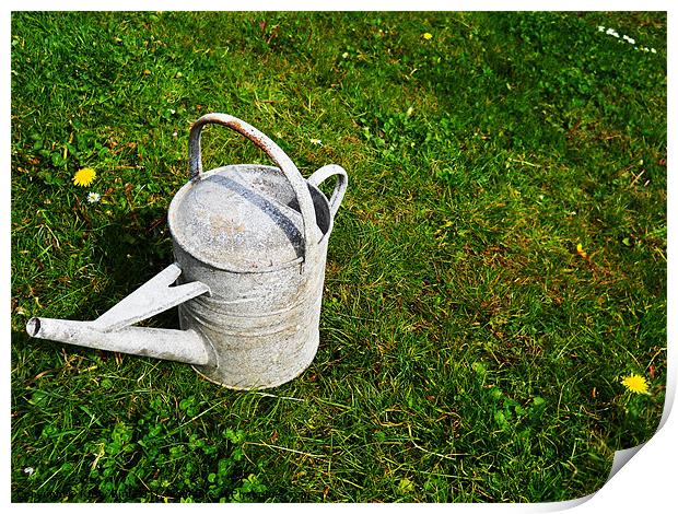 Watering can Print by Kirsty Bird
