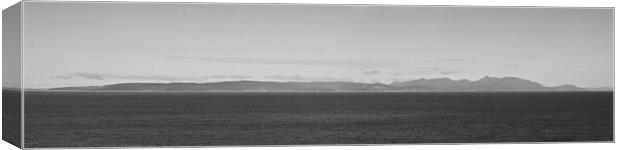 Arran panorama (black&white) Canvas Print by Allan Durward Photography