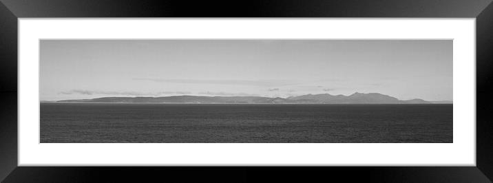 Arran panorama (black&white) Framed Mounted Print by Allan Durward Photography