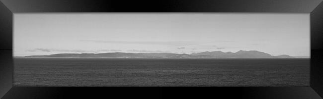 Arran panorama (black&white) Framed Print by Allan Durward Photography