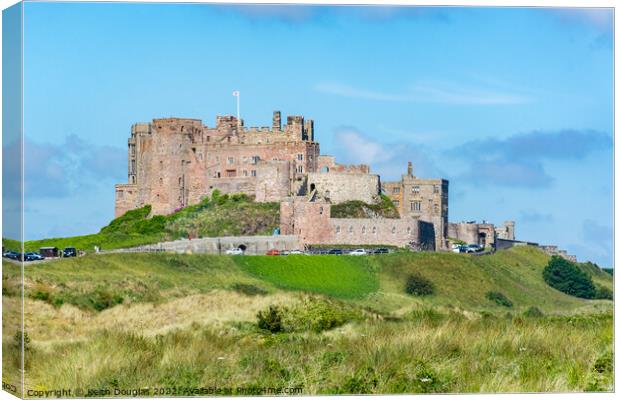 Bamburgh Castle from the South East Canvas Print by Keith Douglas