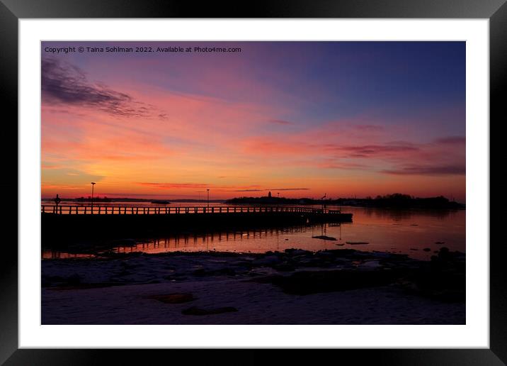 Beautiful March Morning at the Pier  Framed Mounted Print by Taina Sohlman