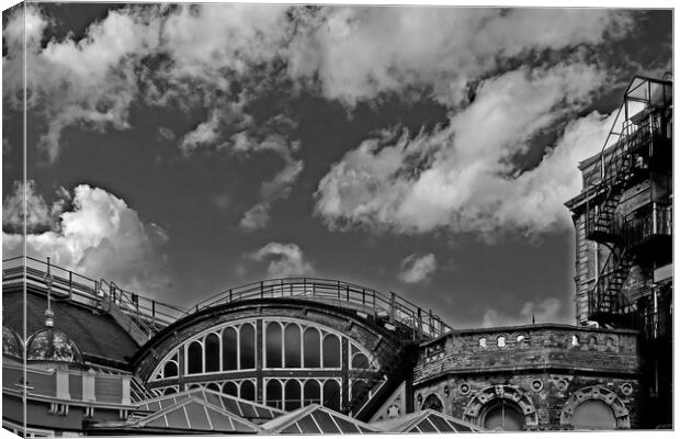 Rooftops of York Station Canvas Print by Joyce Storey