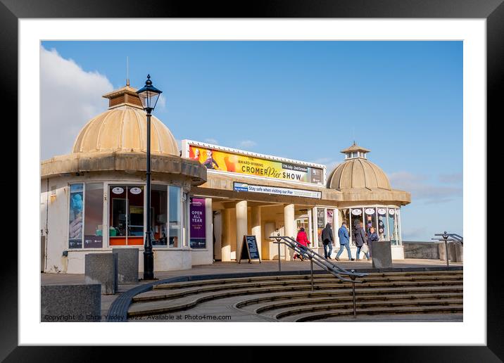 The entrance to Cromer Pier, Norfolk  Framed Mounted Print by Chris Yaxley