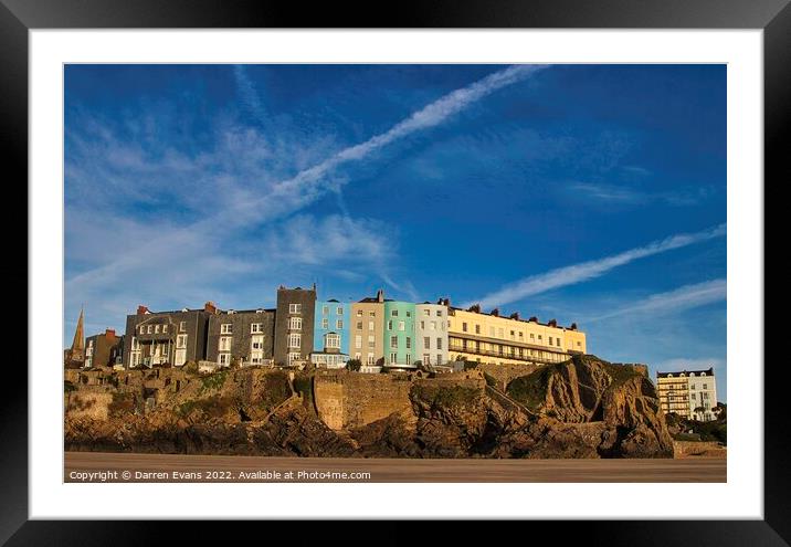 tenby south beach Framed Mounted Print by Darren Evans