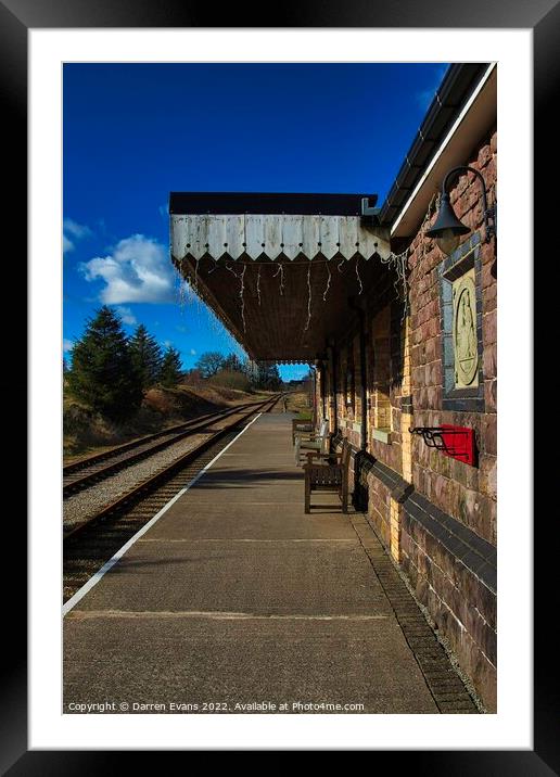 Blaenavon station platform Framed Mounted Print by Darren Evans