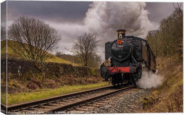 Steaming through the Rossendale Valley Canvas Print by Richard Perks
